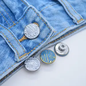 Quần botones de Jean Áo Khoác Jeans nút denim áo khoác nút quần jean Phụ kiện đồng thau may tùy chỉnh kim loại biểu tượng tùy chỉnh