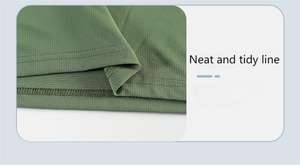 Camiseta deportiva de manga corta ajustada de verano para hombre, transpirable de secado rápido, seda helada, cómodo estilo de cuello para correr - Product Image 6