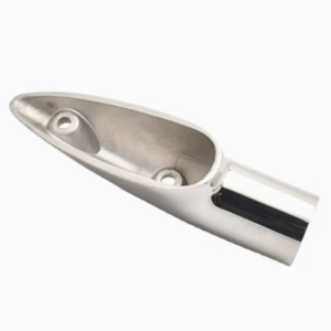 Accessoire de quincaillerie marine 22 mm, embout de rail en acier inoxydable 316, base de poteau de corne de chèvre - Product Image 2