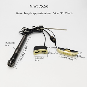 HIVE A202 Style Wooden <span class=keywords><strong>Guitar</strong></span> Pen Tube Tail Spike Type Sound Hole Classical Folk <span class=keywords><strong>Guitar</strong></span> Pickup dengan Aksesori Mikrofon - Product Image 2