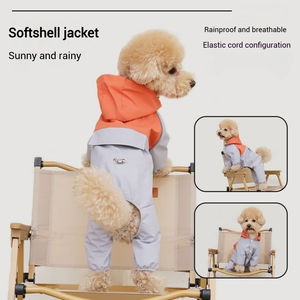 FishPrincess Maßgeschneiderter Neu eingetroffener Outdoor-Regenmantel mit Kapuze für Hunde, Vierbeiniger Regenmantel für Haustier-Welpen - Product Image 3