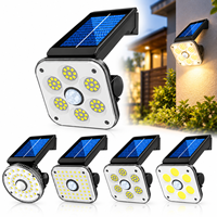 Lampu Tenaga Surya untuk Rumah, Lampu Dinding Sensor Gerak PIR Nirkabel Luar Ruangan dengan Panel Surya untuk Taman, Teras, Pintu, Patio, Luces Solares