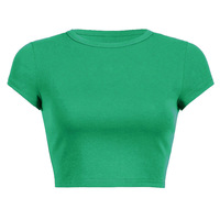 Fabricants OEM, vente en gros de t-shirts pour bébés en coton de haute qualité, crop top pour femmes, crop tops personnalisés imprimés