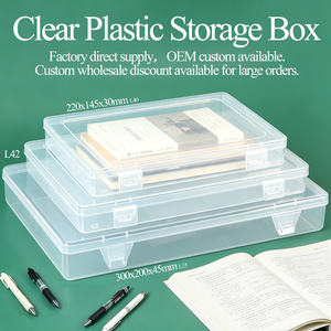 SUNSHING OEM ODM Transparent Plastic Storage <b>Box</b> for Craft Scrapbooking Quilt Projects <b>Foldable</b> Paper Container Empty Craft <b>Box</b> - Product Image 1