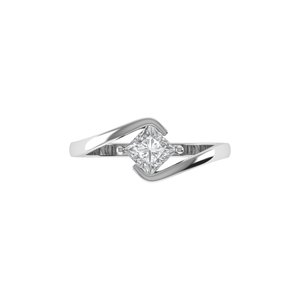Anillo de Diamante Cultivado en Laboratorio con Corte Princesa, Plata 925, Anillos de Oro de 9kt, 14kt, 18kt para Joyería Femenina, Anillos de Compromiso - Product Image 4