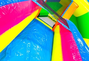 <span class=keywords><strong>Castillo</strong></span> Inflable Fluorescente Colorido con Tobogán, Parque de Trampolines Comercial para Niños, Casa de Brinco de PVC Reforzado, <span class=keywords><strong>Castillo</strong></span> Inflable - Product Image 5