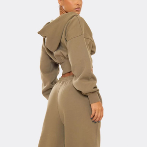 Conjunto de Pantalones Deportivos Cortos con Cierre para Mujer, Personalizados por el Fabricante, de Alta Calidad, Dos Piezas - Product Image 1