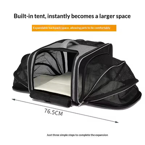 Büyük Kapasiteli Oxford Su Geçirmez Evcil Hayvan Sırt Çantası Ayarlanabilir Nefes Alabilen Tekerlekli Taşıyıcı Köpek ve Kedi Seyahati için 20kg Kapasite - Product Image 3