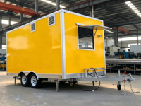 Remorque de cuisine mobile SANSHELL FS400 en acier inoxydable à 4 roues et double essieu, résistante à la rouille et à l'eau, pour barbecue et restauration rapide
