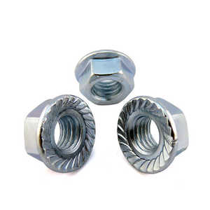 Prix <span class=keywords><strong>bas</strong></span> - Écrous à bride hexagonale dentelée zingués M5 pour l'industrie lourde - Product Image 1