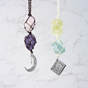 Colgante de Piedra de Cristal en Bruto Tejido al Estilo Bohemio, Joyería Elegante, Ideal para el Día de San Valentín, para Hombres y Mujeres - Product Image 2