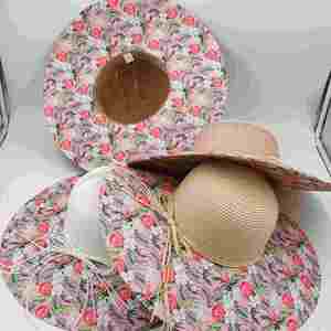 Women Paper Floppy Beach <b>Straw</b> <b>Hat</b> With Print Logo Bowknot Summer Sun <b>Hat</b> Foldable 2024 <b>Straw</b> <b>Hat</b> - Product Image 6