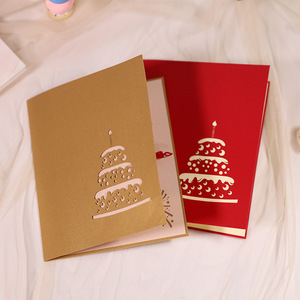 Cartes de vœux d'anniversaire pop-up 3D, carte de gâteau d'anniversaire à lumière LED chaude, cadeaux pour maman, femme, soeur, garçon et fille - Product Image 2