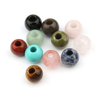 Rondelles d'agate Unakite 20mm, perles de pierre précieuse à grand trou, perles de pierre à grand trou pour la conception