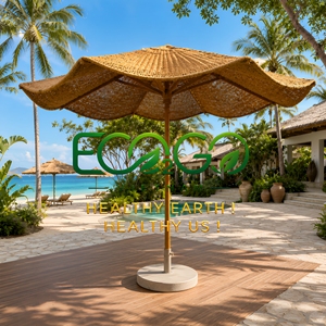 Grand parasol en fibre de coco pour complexe hôtelier, plage, piscine et patio, en provenance du Vietnam - Product Image 1