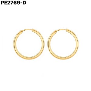 Boucles d'oreilles Fashion 3*12 DE ARO Hoop PE2769 pour femmes, bijoux de haute qualité - Product Image 2