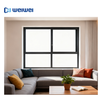 Ventana Corredera Horizontal Abatible de Aleación de Aluminio y Acero Inoxidable, Resistente al Viento, Ahorra Espacio, Serie 103