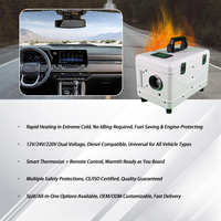 Nouveau Chauffage d'appoint Diesel Intégré 12V/24V 5KW - Portable Universel pour Camions/Camping-cars/SUV/Bus/Minibuses - Chauffage Rapide