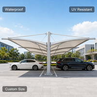 Abri de voiture à membrane mural perforé, gain de place, abri de stationnement étanche résistant aux UV, taille personnalisée