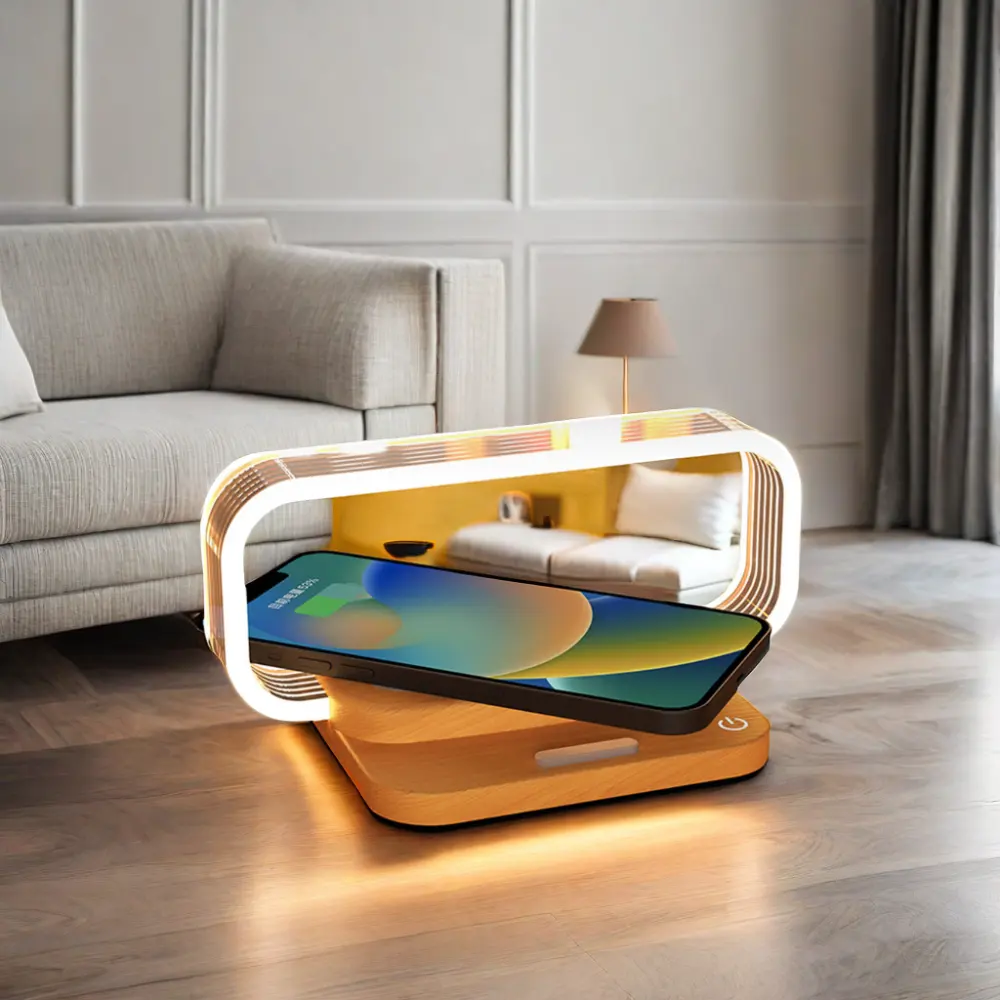 10W 현대 USB 충전식 LED 테이블 램프 우아한 밝기 조절이 가능한 침대 옆 램프 ABS 바디 터치 센서 현대 농가 디자인