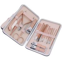 Ensemble de pédicure de luxe 12 en 1, ensemble de manucure de voyage, kit de soin des ongles pour hommes avec sac à fermeture éclair