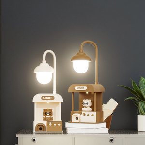 GL-YM621 Dễ thương Gấu dẫn ánh sáng ban đêm USB sạc sạc ABS bàn đèn mắt Bảo vệ tại 5V cho sinh viên trang trí nội thất - Product Image 5