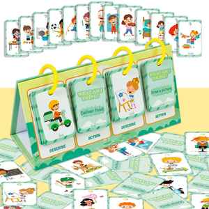 Material Didáctico para Niños, Herramientas de Aprendizaje Temprano para el Aula, 96 Tarjetas Educativas Cognitivas, Tabla de Aprendizaje para Niños de 4 a 6 Años, Material de Papel, Certificación CPC y CE - Product Image 1