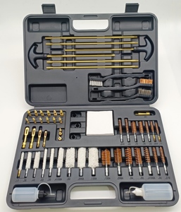 Kit de nettoyage universel pour armes à feu de tous calibres avec accessoires en laiton massif et tiges durables dans un étui rigide pour toutes les armes à feu - Product Image 1