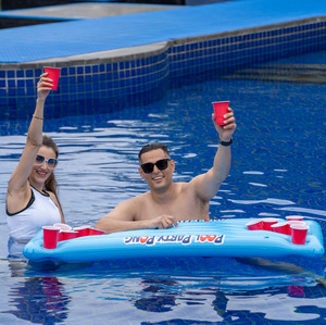 Table de jeu gonflable flottante pour bière et tennis de table, avec fonction lit <span class=keywords><strong>flottant</strong></span> et bain de glace, pour divertissement aquatique 146x60cm - Product Image 5