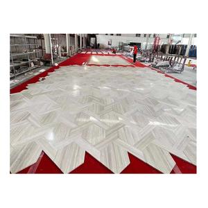 Carreaux de sol en marbre aspect grain de bois moderne gris clair poli pour intérieur et extérieur Prix compétitif - Product Image 1