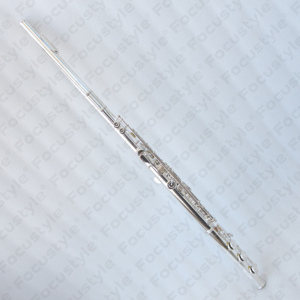 Flûte argentée professionnelle avec clé française Concert transversal Joint B-Foot et trous ouverts pour flûtistes - Product Image 2