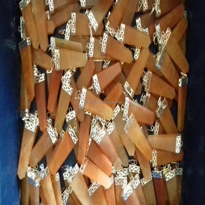 Cristales de piedra natural, piedras preciosas curativas, ágata, collar con colgante de ágata en forma de hoja grabada de cuarzo rosa a granel - Product Image 3