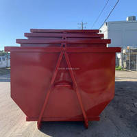 Conteneur à déchets en acier sur mesure avec système de levage par crochet, bac de recyclage pour le traitement des déchets, bac à ordures de construction