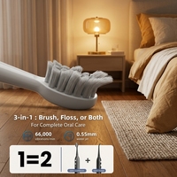 Hydropulseur et brosse à dents électrique à chargement inductif, étanche IPX7, 5 niveaux de pression, portable USB pour usage domestique