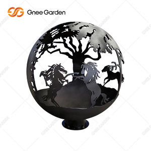 Grand foyer décoratif de jardin extérieur rond en acier corten avec motif de feuilles pour paysage de patio - Product Image 6