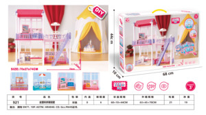 Regalo <span class=keywords><strong>de</strong></span> Halloween <span class=keywords><strong>de</strong></span> Moda: Kit <span class=keywords><strong>de</strong></span> Modelo <span class=keywords><strong>de</strong></span> Villa en Miniatura para Niñas, Completo con Tobogán y Piscina - Product Image 3