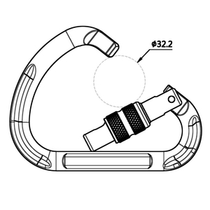 Mosquetón de aleación de aluminio en forma de ventilador, cierre de tornillo con certificado meet en 12275, venta directa de fábrica china - Product Image 5