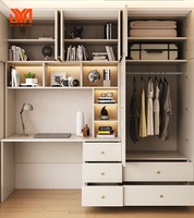 JYN Étagère Bureau pour chambre d'enfant Armoire intégrée pour chambre principale avec grand rangement