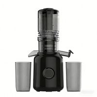 Krachtige slowjuicer met brede invoeropening, 200W, hoge duurzaamheid, voor groenten en fruit.