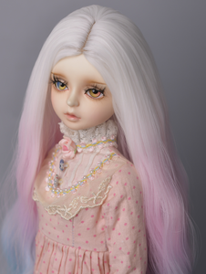 Poupées tricouleurs pour filles, <span class=keywords><strong>cheveux</strong></span> longs et légèrement incurvés, perruque duveteuse, accessoires, jouet - Product Image 2