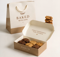 Caja de Cartón Personalizada para Galletas, Caja de Embalaje para Galletas de Grado Alimenticio con Logotipo, Caja de Embalaje de Papel Ecológica para Panadería