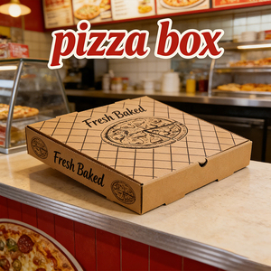 Boîte à pizza carrée pour pizza surgelée et stockage d'aliments réfrigérés, matériau en carton durable, faible absorption d'humidité - Product Image 1