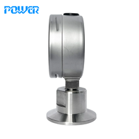 Manomètre à diaphragme sanitaire en acier inoxydable à raccord rapide POWER Clamp Chuck, précision 0,1 MPa