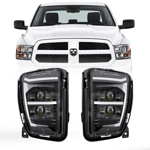Luz Antiniebla LED para <span class=keywords><strong>Dodge</strong></span> <span class=keywords><strong>Ram</strong></span> 1500 Pickup 2013-2017, Bisel Interior Negro/Cromado Disponible, Lámpara Antiniebla con DRL - Product Image 1
