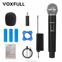 Microphone sans fil portable VOXFULL M58 2.4G, micro dynamique rechargeable avec récepteur enfichable pour haut-parleur karaoké