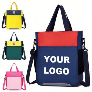 Custom Logo Elementary School Student <b>Backpack</b> Shoulder Waterproof Children's Tutoring Bag Promotional Kids Handbags - Product Image 1