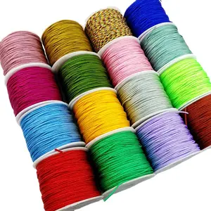 1mm Satin Nylon Cord Cordões Para Pulseiras Shambala String Chinês Knot Cord Snthetice Silk Satin Silk Cord Para jóias