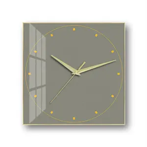 24時間サイレントムーブメント壁掛け時計正方形の家の装飾壁掛け時計