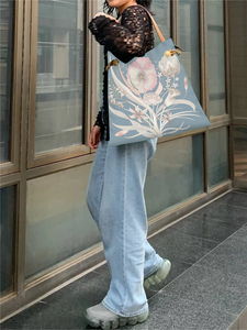 Bolsa de Compras Reutilizable de Gran Capacidad, <span class=keywords><strong>Bolso</strong></span> de Mano para Mujer Resistente al Agua, Bolsos de Mujer, Bolsa de Lona Personalizada con Estampado - Product Image 6