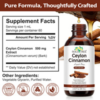 SOLOTREE Teinture Végétale Antioxydante Soutien Digestif et Métabolique Extrait de Cannelle de Ceylan Gouttes Liquides Orales Complément Alimentaire pour Adultes